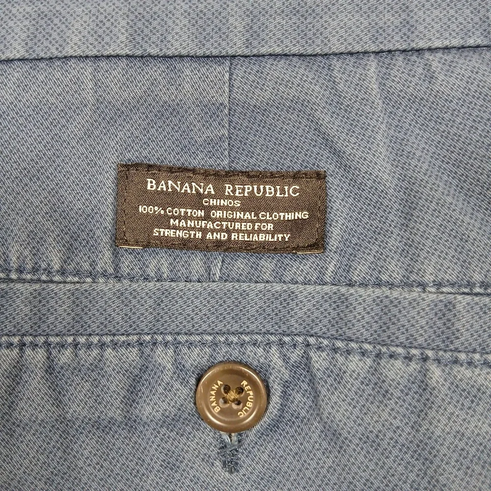 Banana Republic Aiden‎ Fit Chino Pants Men's 33 Blue Stretch Casual